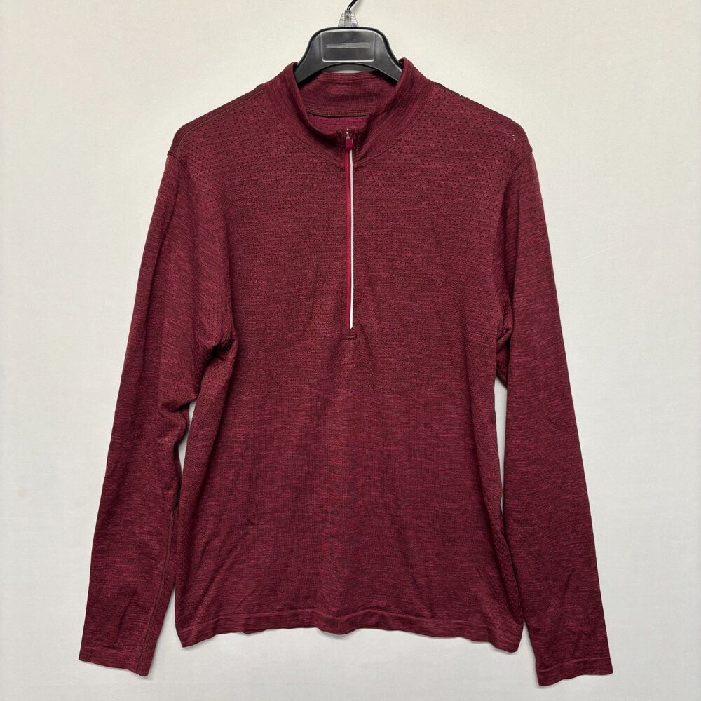 Lululemon Men Metal Vent Tech Half Zip Pullover Top Shirt Size Medium D128 -13